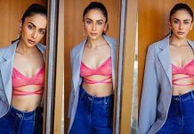 சட்டையை திறந்து விட்டு உச்சகட்ட கவர்ச்சி போஸ் கொடுத்த ராகுல் ப்ரீத் சிங்!!