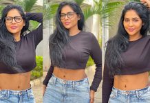 கவர்ச்சி உடையில் அந்த இடத்தை வெளிச்சம் போட்டு காட்டிய ரேஷ்மா பசுபுலடி!!