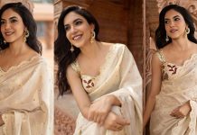 முந்தானையை நழுவ விட்டு முன்னழகை காட்டி கவர்ச்சி போஸ் கொடுத்த ரித்து வர்மா!!